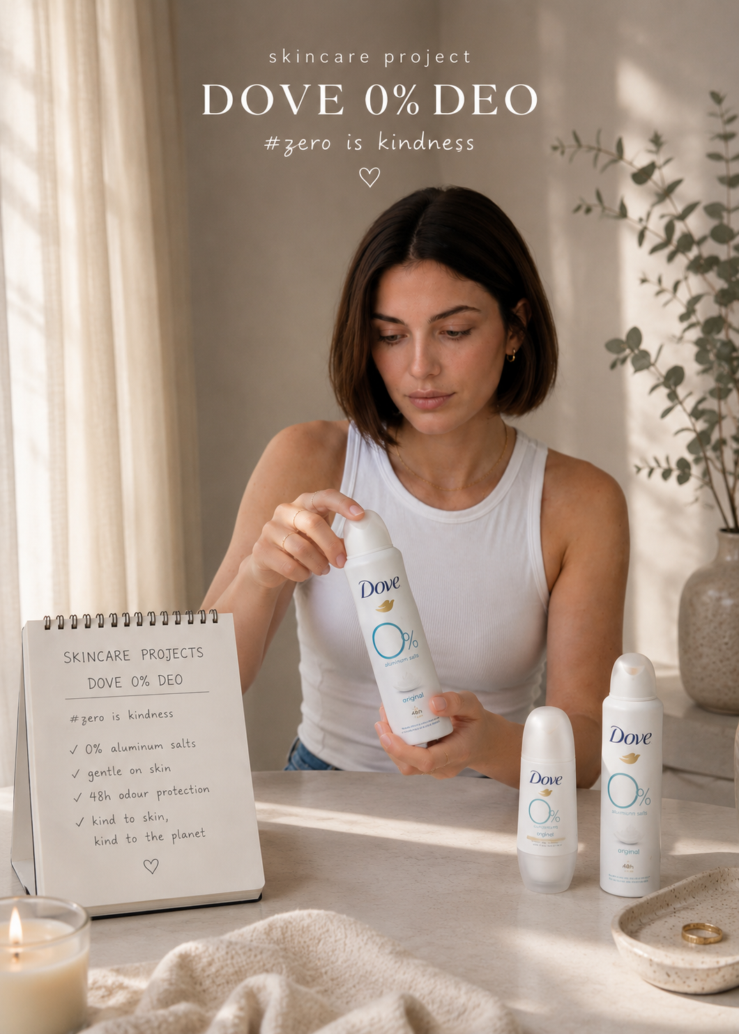Dove 0% Deo campaign product photo